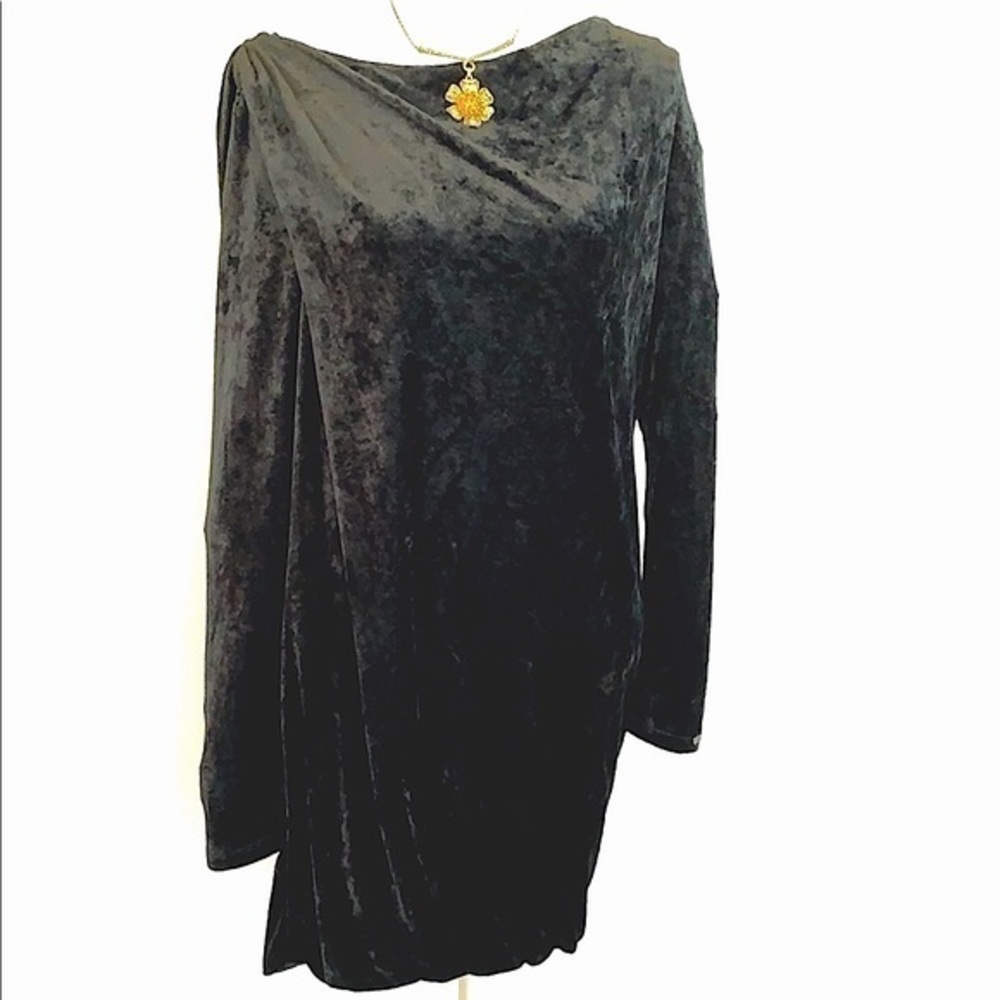 JUICY COUTURE BLACK VELOUR DRESS NWOT